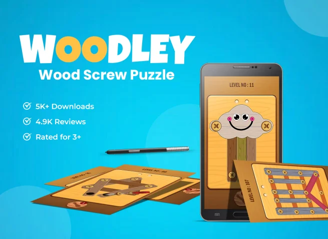 Woodley: Wood Screw Puzzle