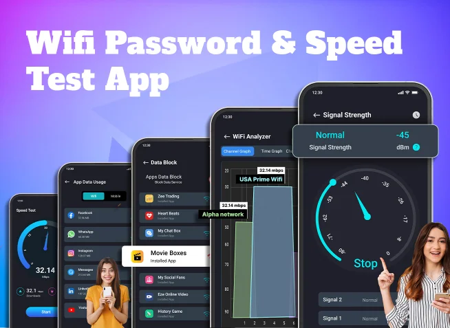 Wi-Fi Password & Speed Test App